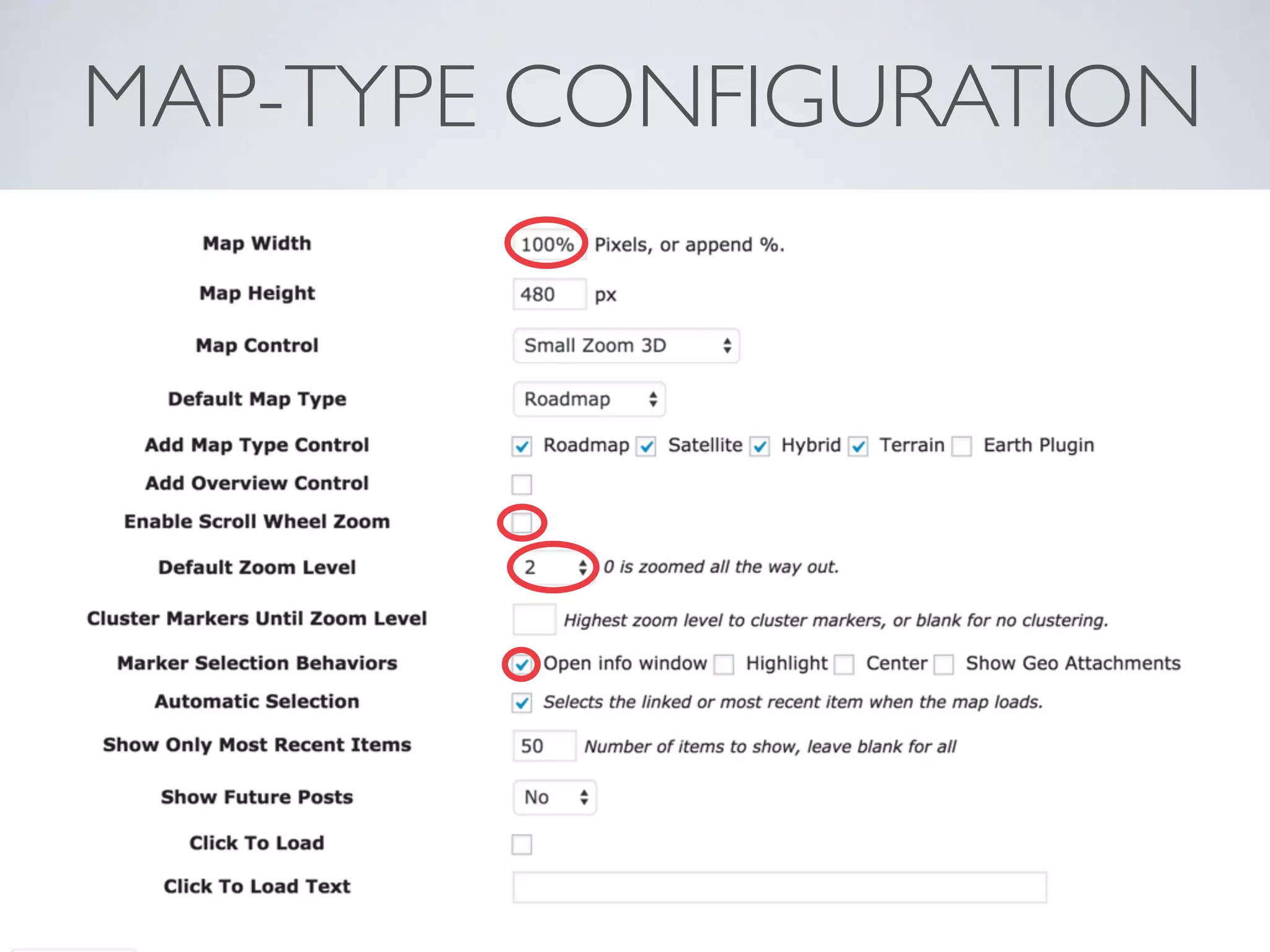 MAP-TYPE CONFIGURATION
 