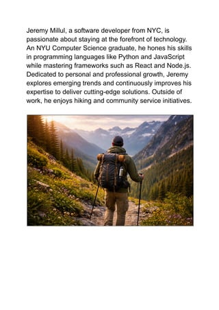 Jeremy Millul - A NYC-Based Software Developer | PDF