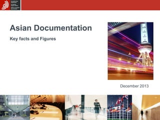 Asian Documentation Key facts and Figures 
December 2013  