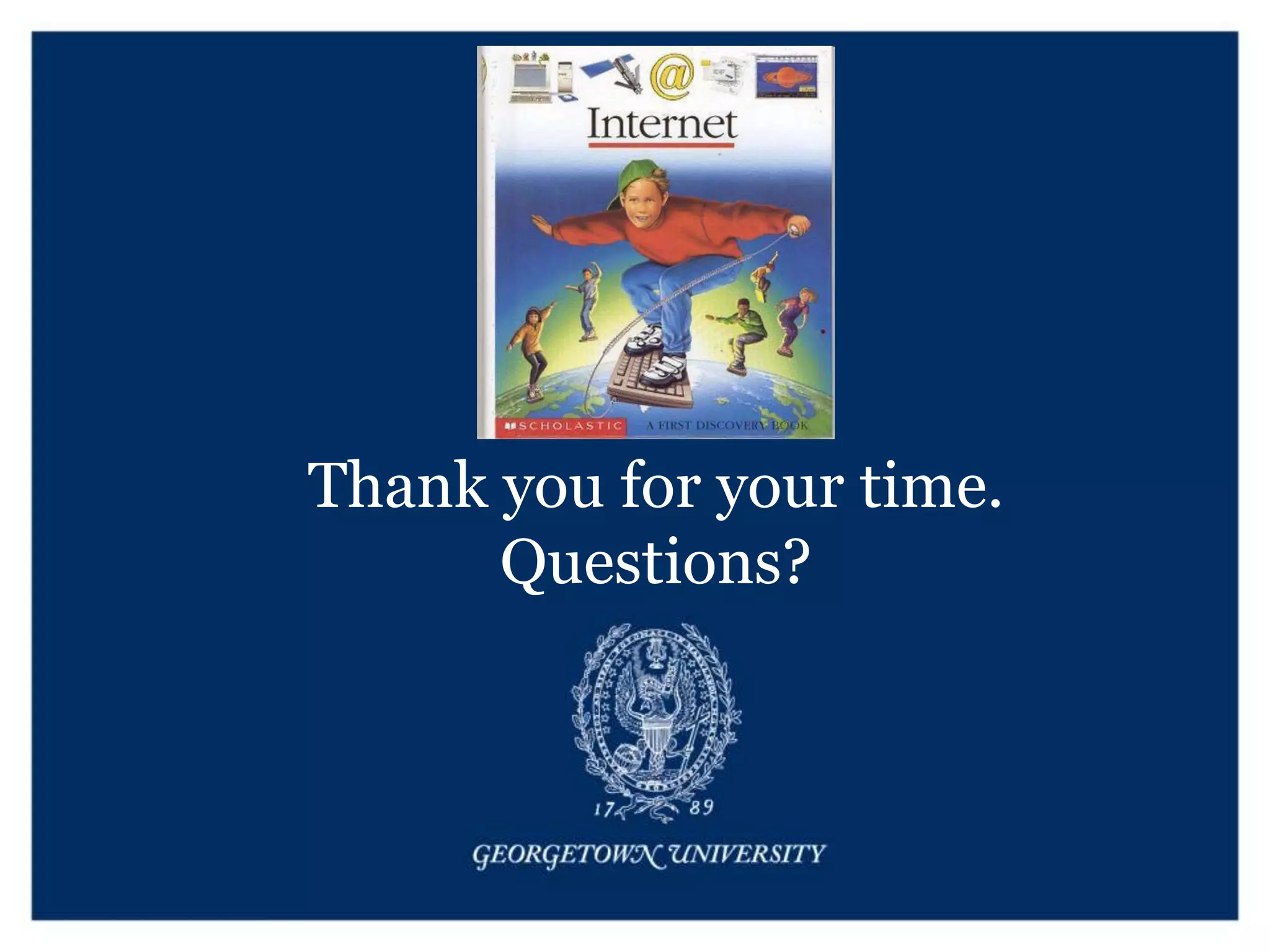 Thank you for your time.
Questions?
 