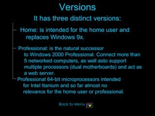 Windows Xp Successor slideshow about windows xp and features | PPT