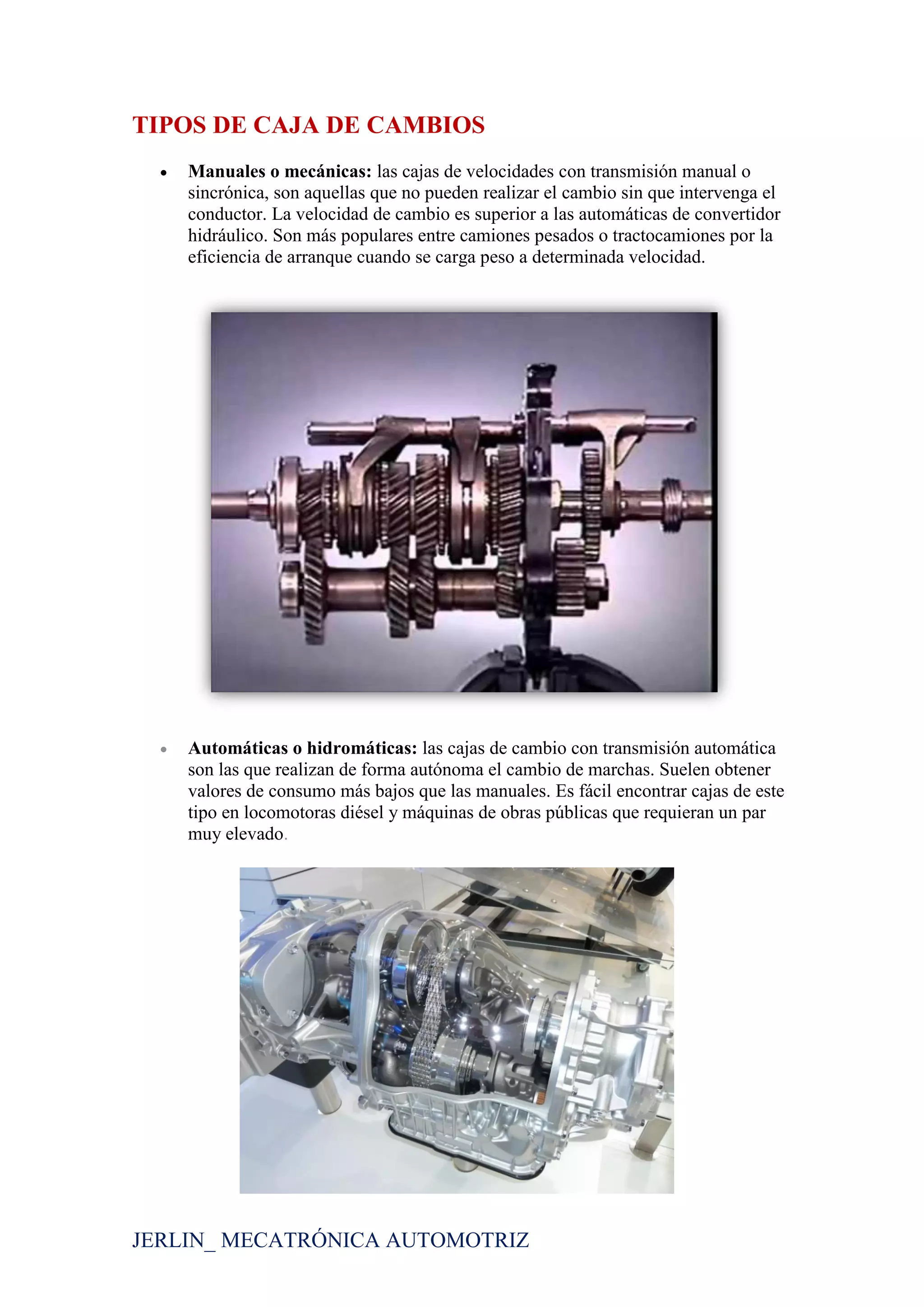 caja de cambios: y automática