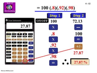 Merchandizing Math Formulas business mathematics. Mathematic of merchandising | PPT