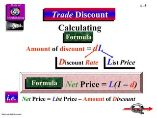 Merchandizing Math Formulas business mathematics. Mathematic of merchandising | PPT