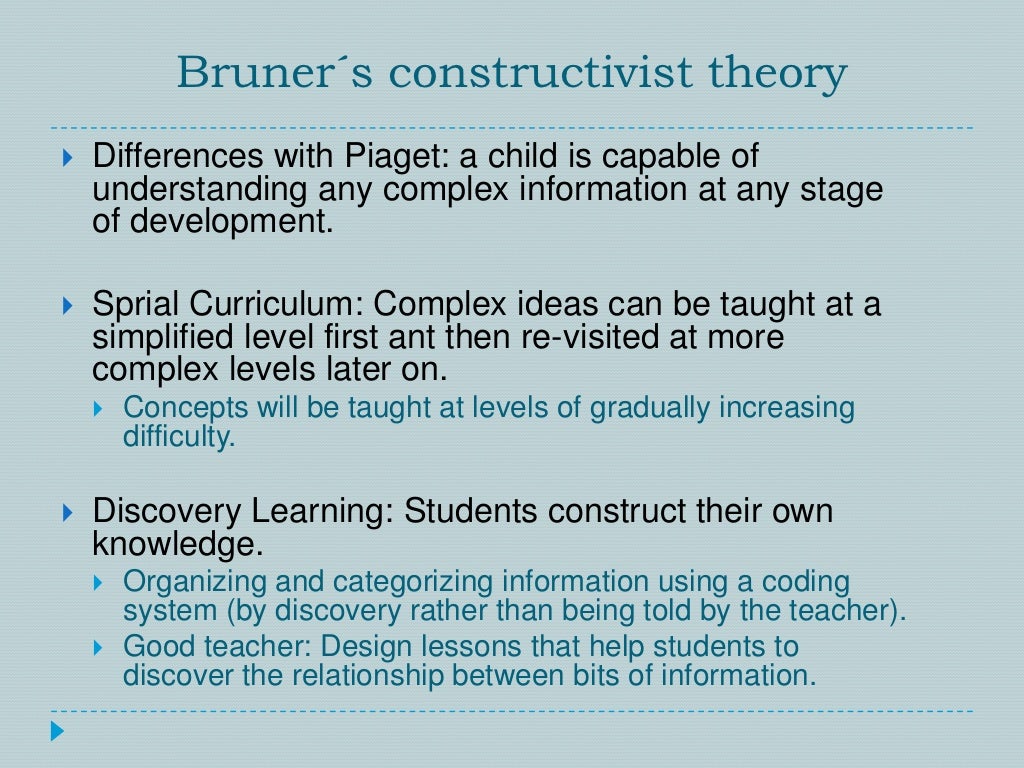 difference between bruner and piaget