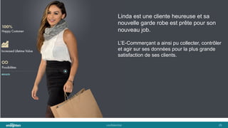 conﬁden'al	
   28	
  
Linda est une cliente heureuse et sa
nouvelle garde robe est prête pour son
nouveau job.
L’E-Commerç...
