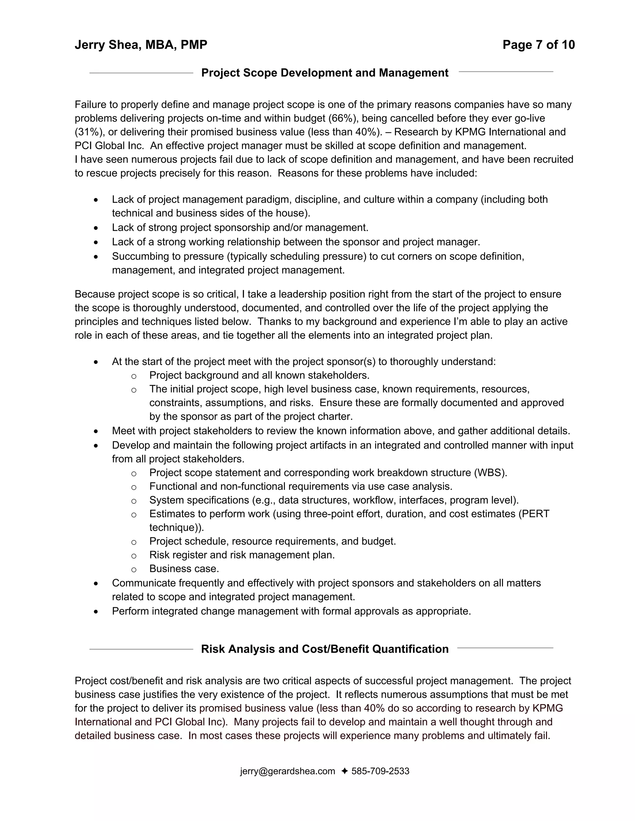 Jerry  Shea Resume And Addendum 5 2 09