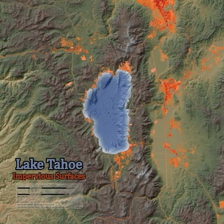 Tahoe Relief Map by Jerry Dinzes