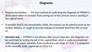 Pooling Sign Prom Comprehensive Overview of PROM and Puerperal Sepsis in Maternal Health ...