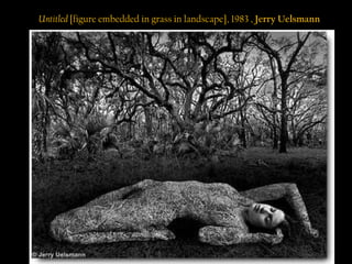 Untitled  [figure embedded in grass in landscape], 1983 ,  Jerry Uelsmann  