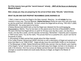 So if the masons have got this “secret treasure” already    -  WHY all the focus on destroying Masjid Al-Aqsa?   Well, sim...