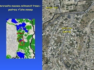 העיר העתיקה ואדי חילווה ( סילוואן ) ירושלים המודל להתנחלות בשכונות פלסטיניות :  עמותת אלע " ד בסילוואן 