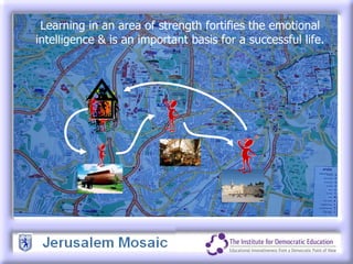 Learning in an area of strength fortifies the emotional intelligence & is an important basis for a successful life. 