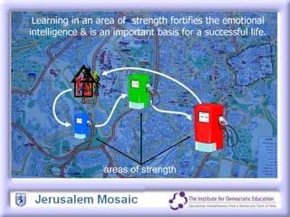 areas of strength Learning in an area of  strength fortifies the emotional intelligence & is an important basis for a successful life. 