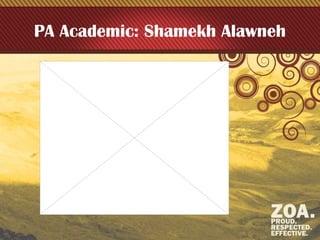 PA Academic: Shamekh Alawneh
 