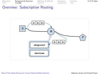 Bloom Filter Based Routing for Content-Based Publish/Subscribe