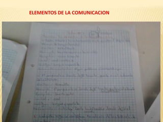 ELEMENTOS DE LA COMUNICACION