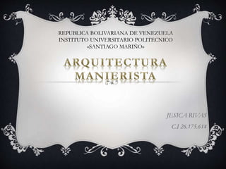 JESICA RIVAS
C.I 26.175.614
REPUBLICA BOLIVARIANA DE VENEZUELA
INSTITUTO UNIVERSITARIO POLITECNICO
«SANTIAGO MARIÑO»
 