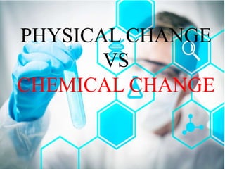PHYSICAL CHANGE
VS
CHEMICAL CHANGE
 