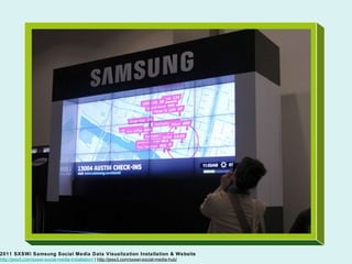 2011 SXSWi Samsung Social Media Data Visualization Installation & Website http://jess3.com/sxswi-social-media-installation...
