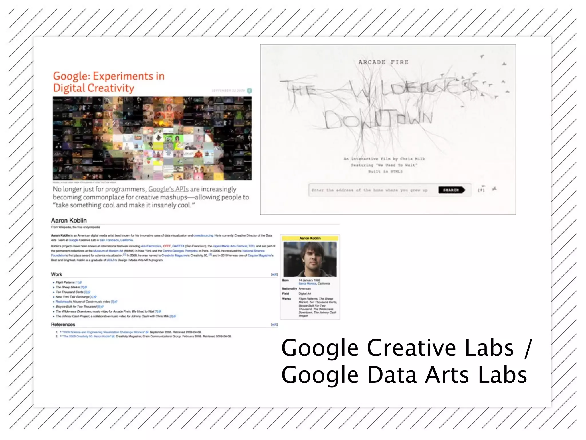 Google Creative Labs /
Google Data Arts Labs
 