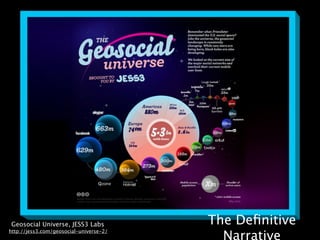 Geosocial Universe, JESS3 Labs
http://jess3.com/geosocial-universe-2/   The Definitive Narrative
 