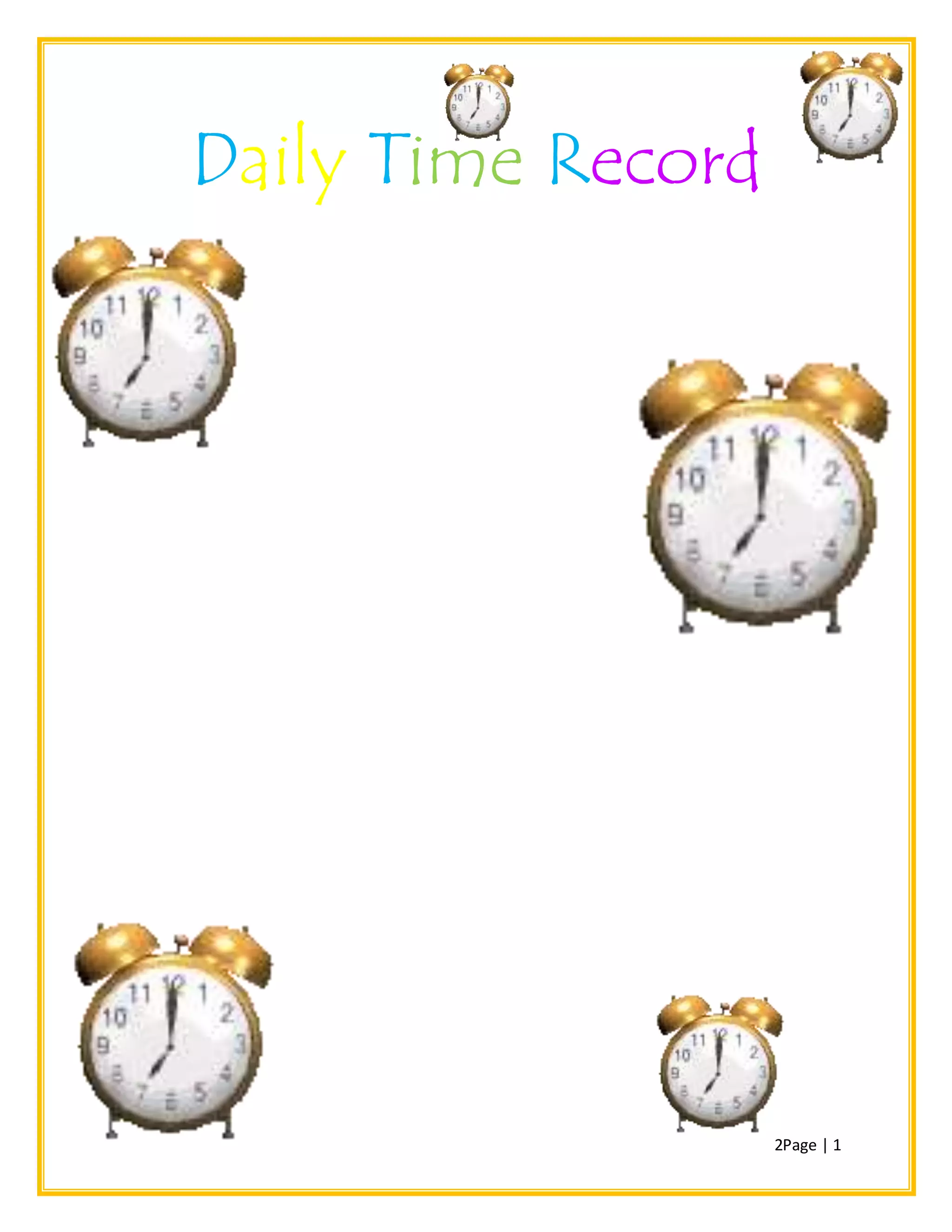 2Page | 1
Daily Time Record
 