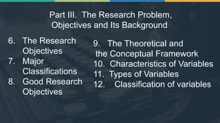 Research Problem. objectives and its bac | PPTX