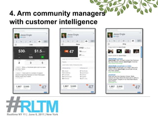 4. Arm community managers with customer intelligence<br />