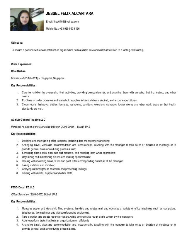Hotel Maid Cv June 2021