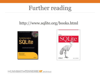 SQLite: Light, Open Source Relational Database Management System | PPTX