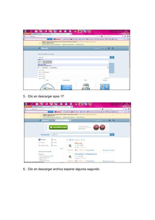 5. Clic en descargar spss 17




6. Clic en descargar archivo esperar algunos segundo
 