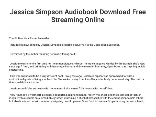Jessica Simpson Audiobook Download Free Streaming Online