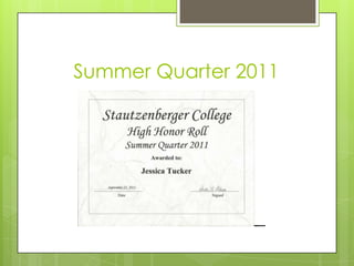 Summer Quarter 2011
 