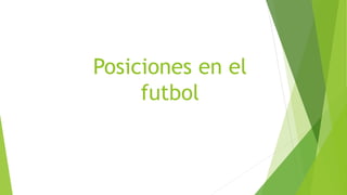 Posiciones en el
futbol
 
