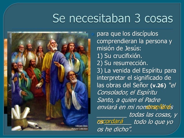 Jesús promete enviar al consolador