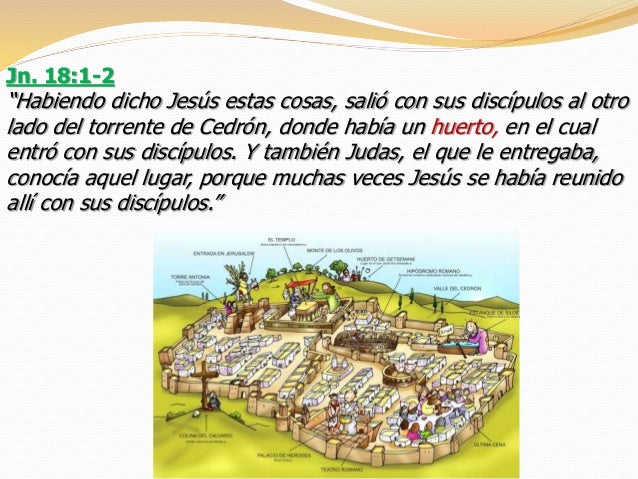Resultado de imagen para Dicho esto, pasó Jesús con sus discípulos al otro lado del torrente Cedrón