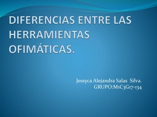 Jessyca Alejandra Salas Silva.
GRUPO:M1C3G17-134
 
