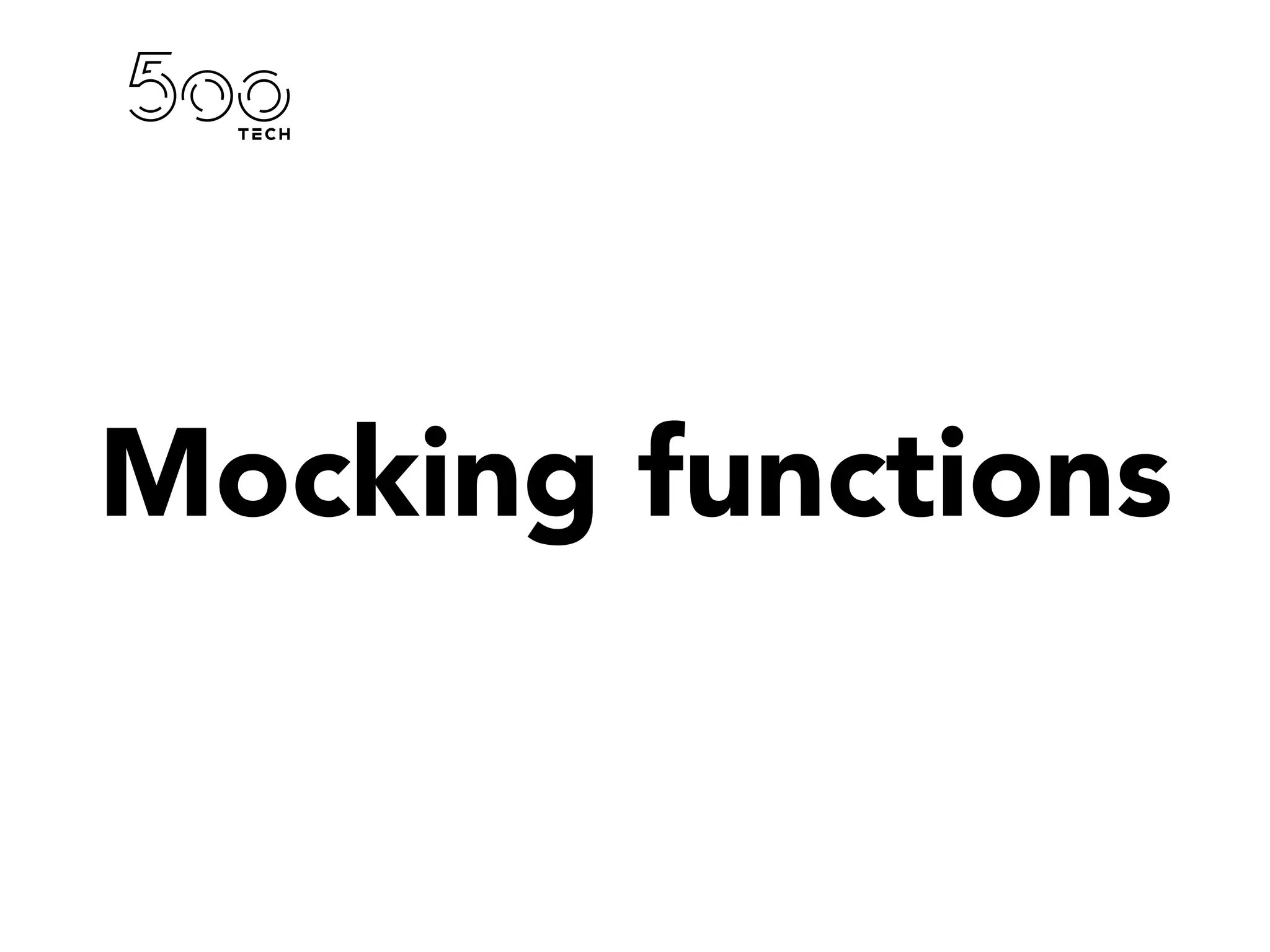 Mocking functions