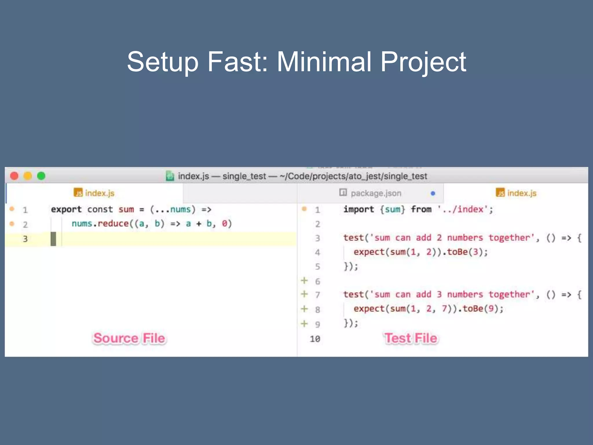 Setup Fast: Minimal Project
 