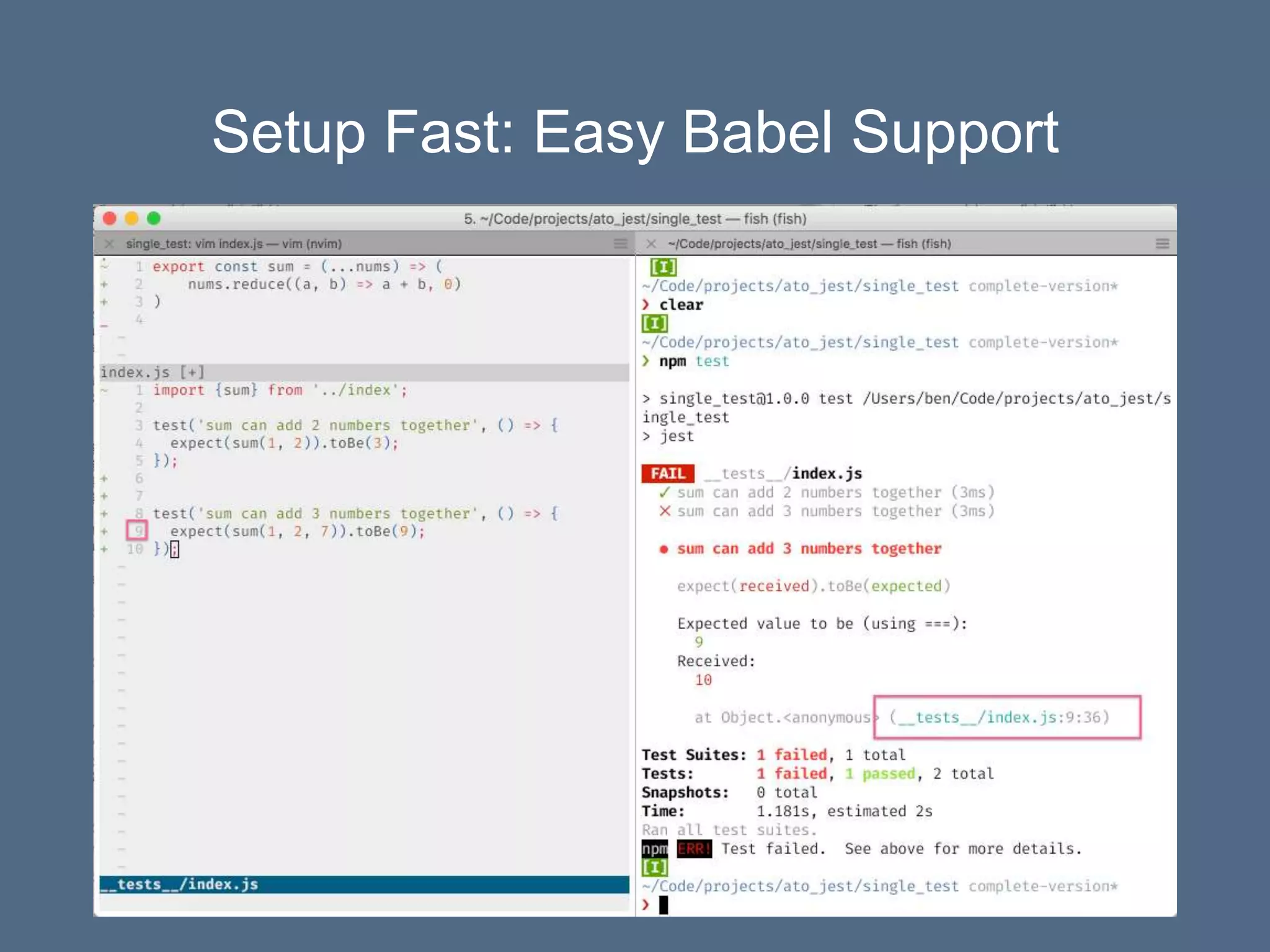 Setup Fast: Easy Babel Support
 