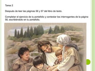 Tarea 2
Después de leer las páginas 56 y 57 del libro de texto.
Completar el ejercicio de tu portafolio y contestar los interrogantes de la página
56, escribiéndolo en tu portafolio.
 