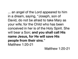 Jesus No Other Name