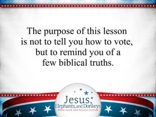 Vote Jesus Jesus & Politics | PPT