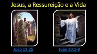 Jesus, a Ressureição e a Vida
João 11:25 João 20:1-9
 