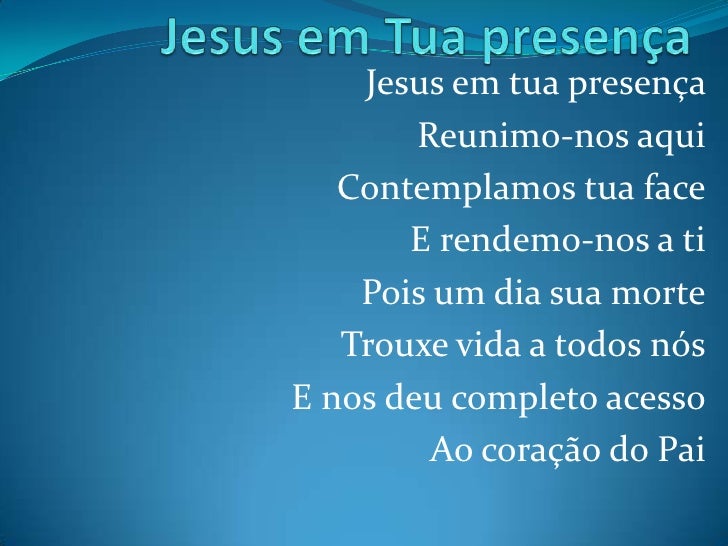 Jesus Tua Presença é O Que Eu Mais Quero