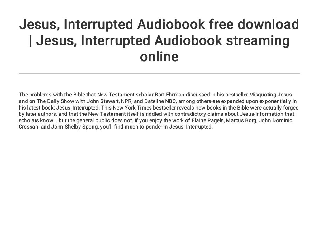 book jesus interrupted book jesus interrupted
