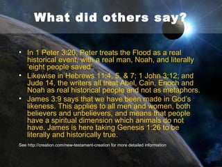 What did Paul say?
• In 1 Corinthians 15:26, Paul refers to death
as ‘the last enemy’.
• If death is an enemy, and the result of sin, it
could not have been the process over millions
of years by which God created Adam.

See http://creation.com/new-testament-creation for more detailed information

 