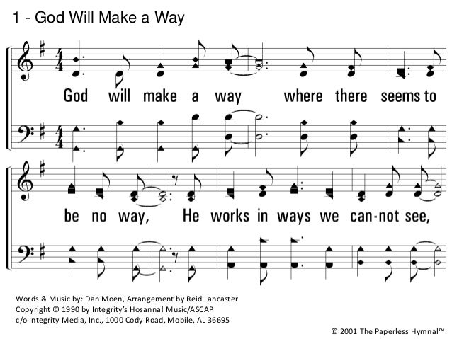 jesus is the way god will make a way sheet music