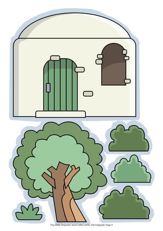 Tiny Bible Treasures: Jesus’Little Lambs. Flannelgraph. Page 4
 